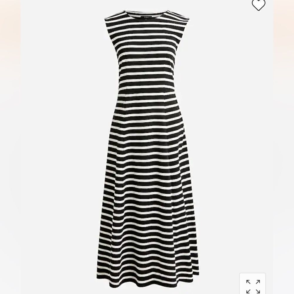 J. Crew Black and White Striped Dress